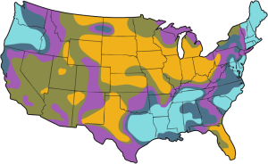 US Map indicating what areas have hard water