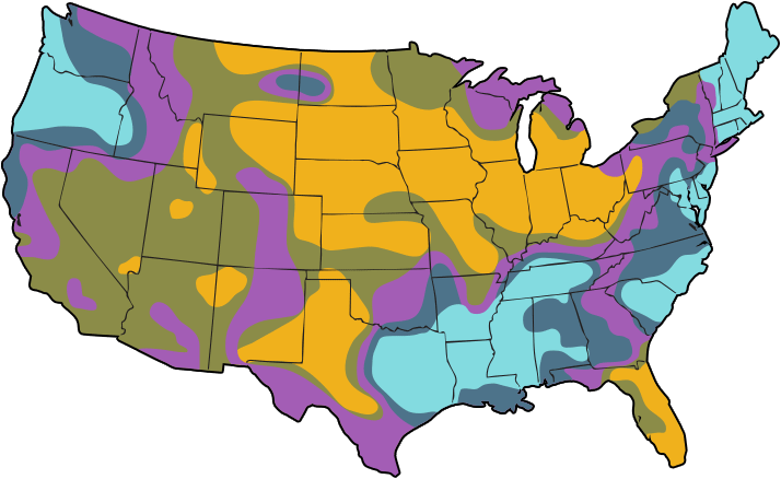 US Map indicating what areas have hard water