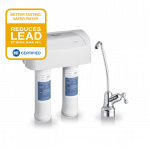 Water filter with graphics reading Save 10% Now at Lowes