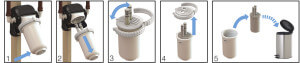 UltraEase™ Pivotal Whole Home Replacement Filter installation diagram