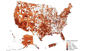 US map of people drinking contaminated water
